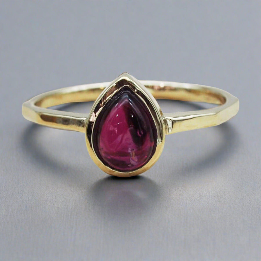July Birthstone Ring - Gold Ruby Ring - womens july birthstone jewellery australia