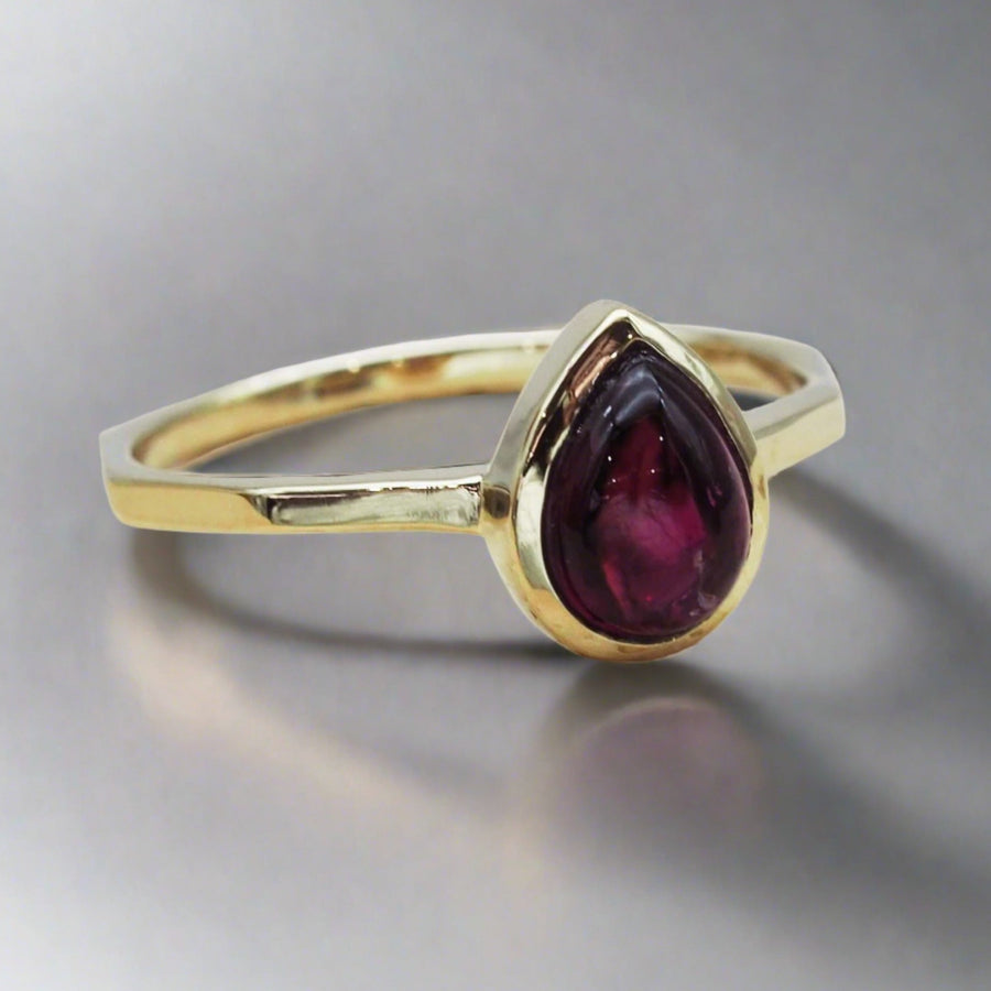 July Birthstone Ring -gold Ruby ring - womens june birthstone jewellery australia