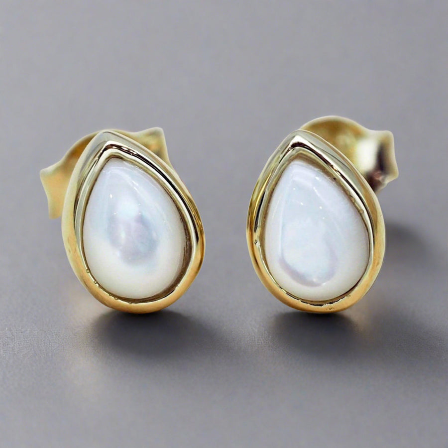 June Birthstone Earrings - gold Pearl earrings - womens june birthstone jewellery australia