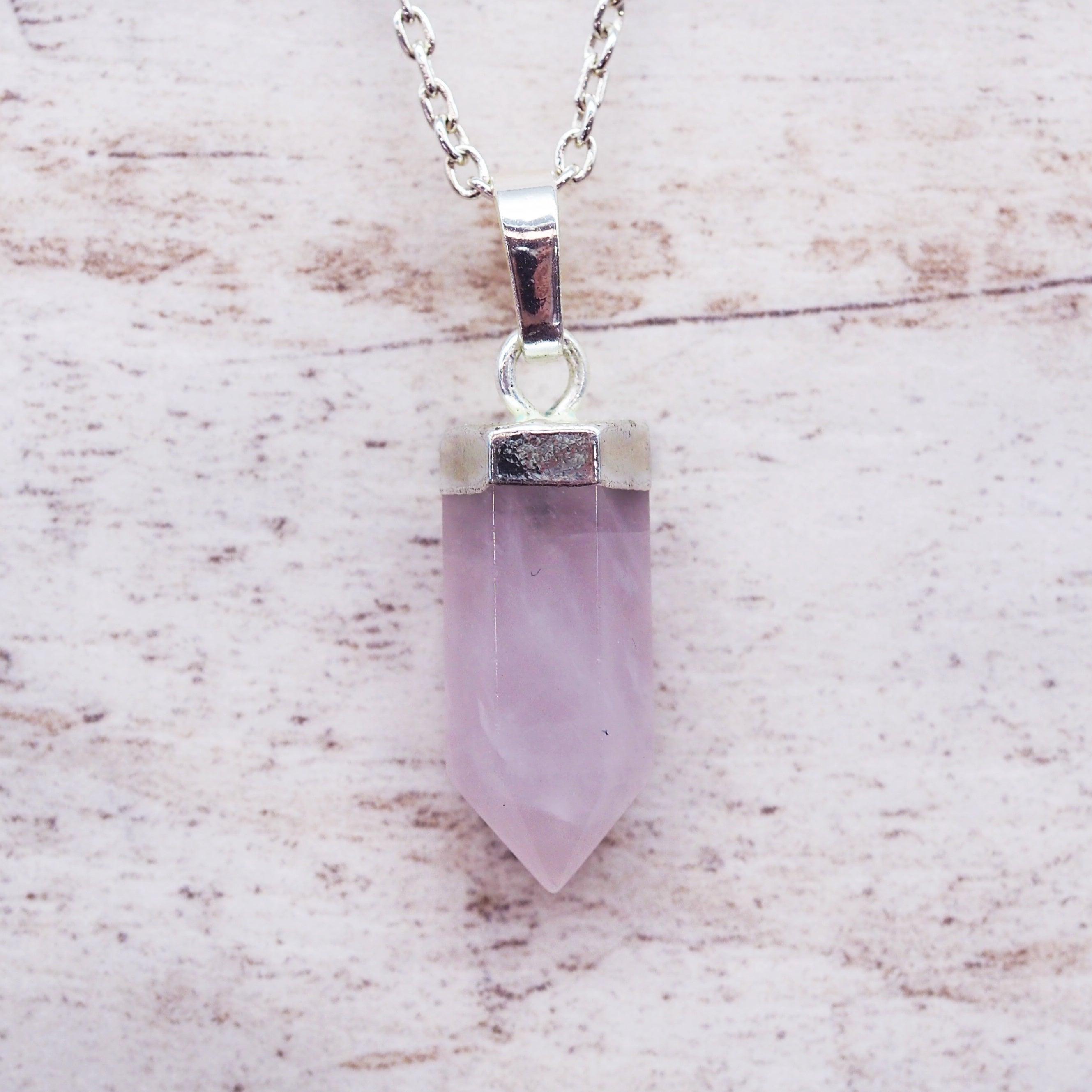 Kids Rose Quartz Pendant Necklace - womens jewellery by indie and harper