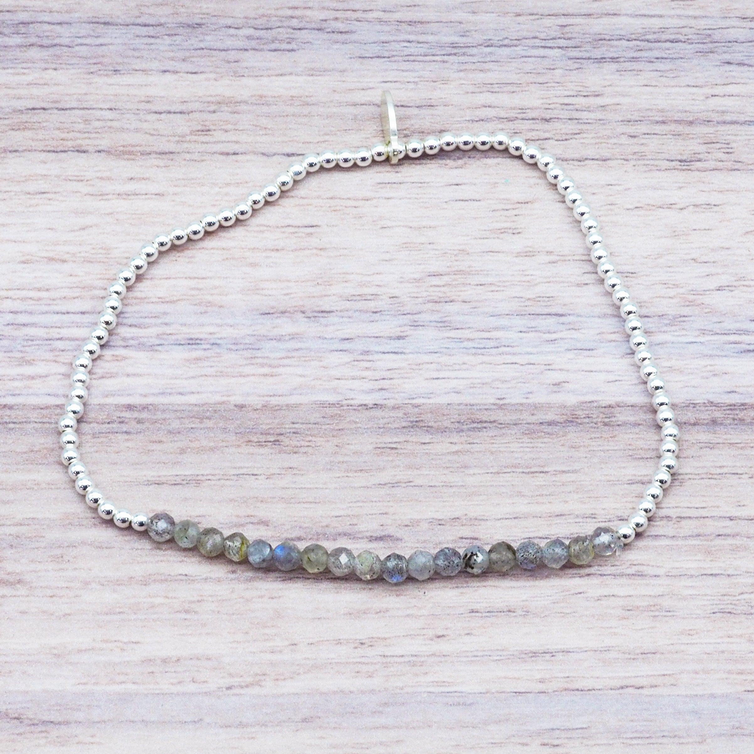 indie and harper sterling silver Labradorite beaded Bracelet