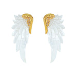 Lalimalu Purist Gold Angel Studs - womens jewellery by indie and harper
