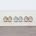 March Birthstone aquamarine Earrings in gold, silver and rose gold