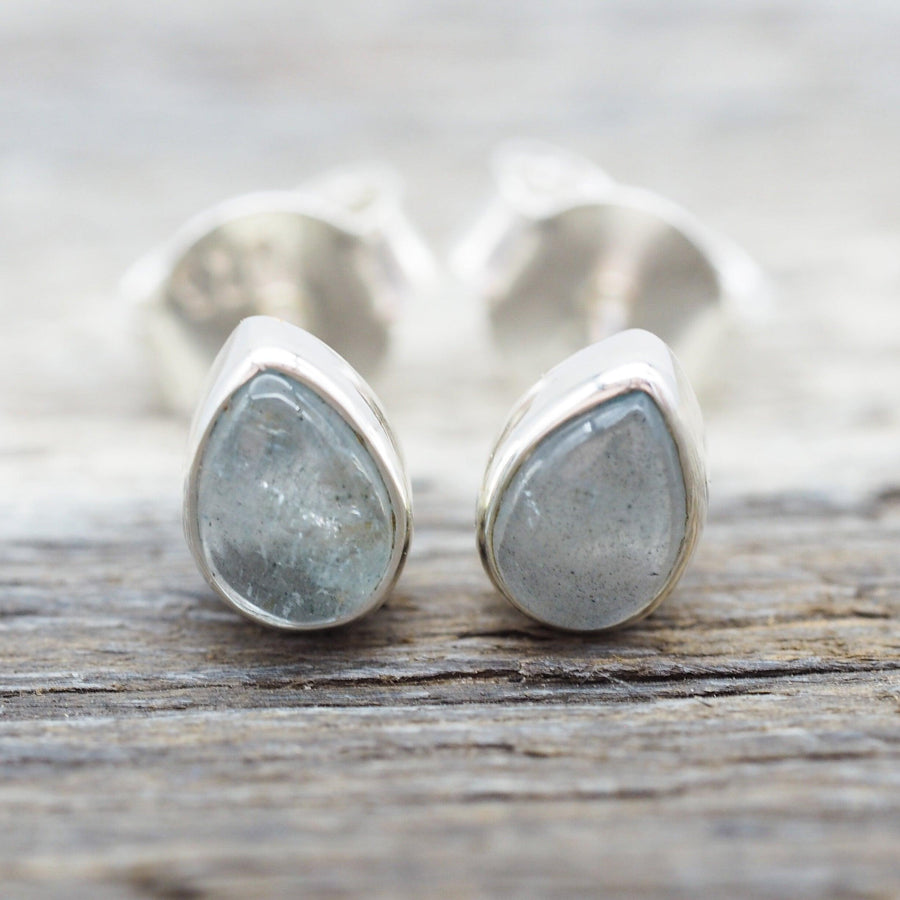 March Birthstone Earrings - Aquamarine and Sterling Silver Earrings