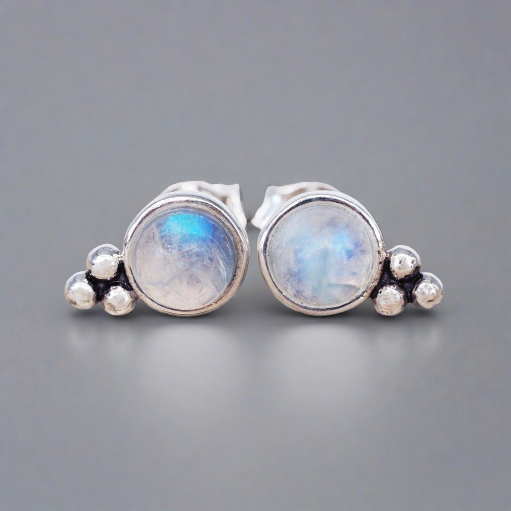 Moonstone Stud Earrings - womens jewellery by indie and harper
