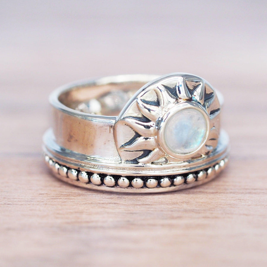 Moonstone Ring - womens sterling silver jewellery 