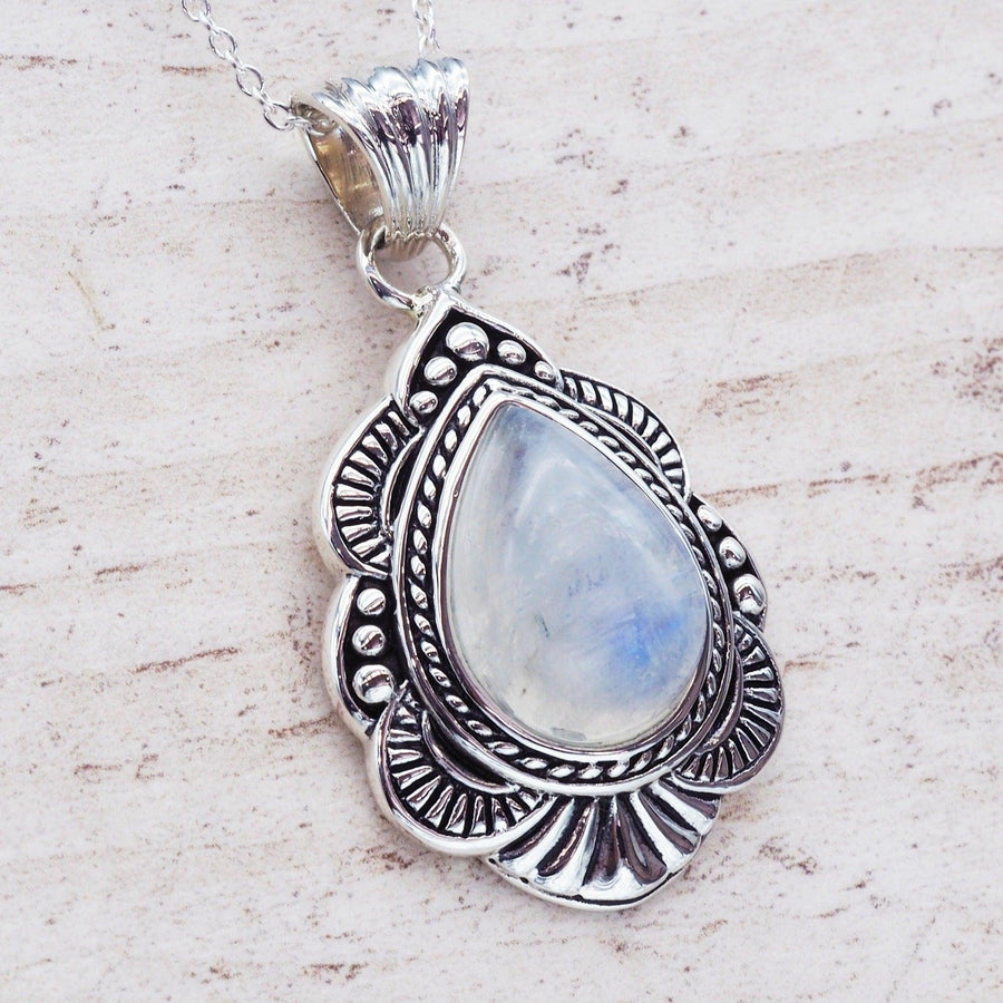 Moonstone Necklace - womens sterling silver jewellery australia