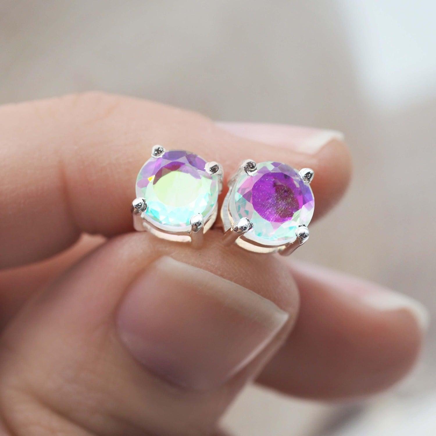 Mystic Rainbow Stud earrings - boho jewelry by Australian jewellery brands indie and harper