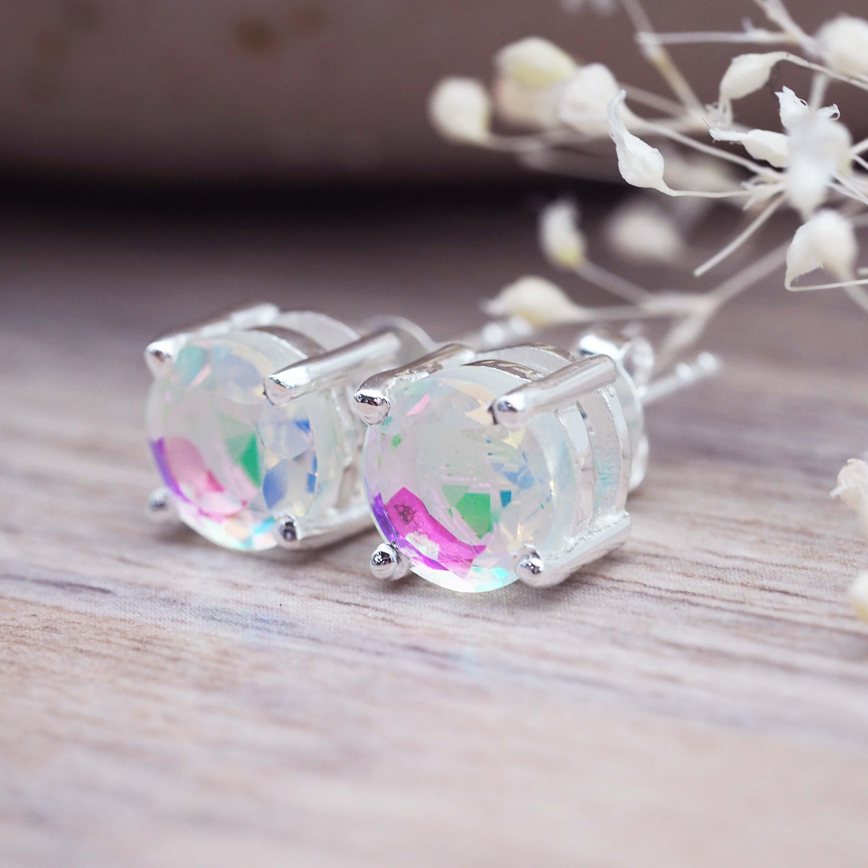 Mystic Rainbow Stud earrings - boho jewelry by Australian jewellery brands indie and harper