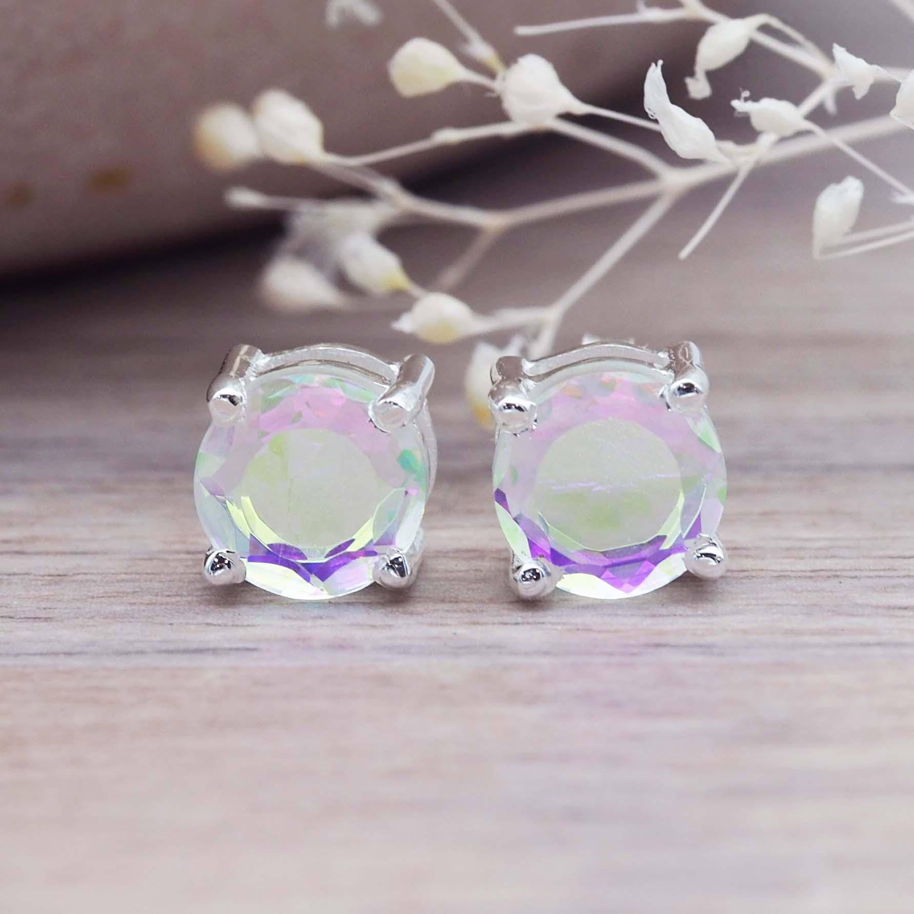 Mystic Rainbow Stud earrings - boho jewelry by Australian jewellery brands indie and harper