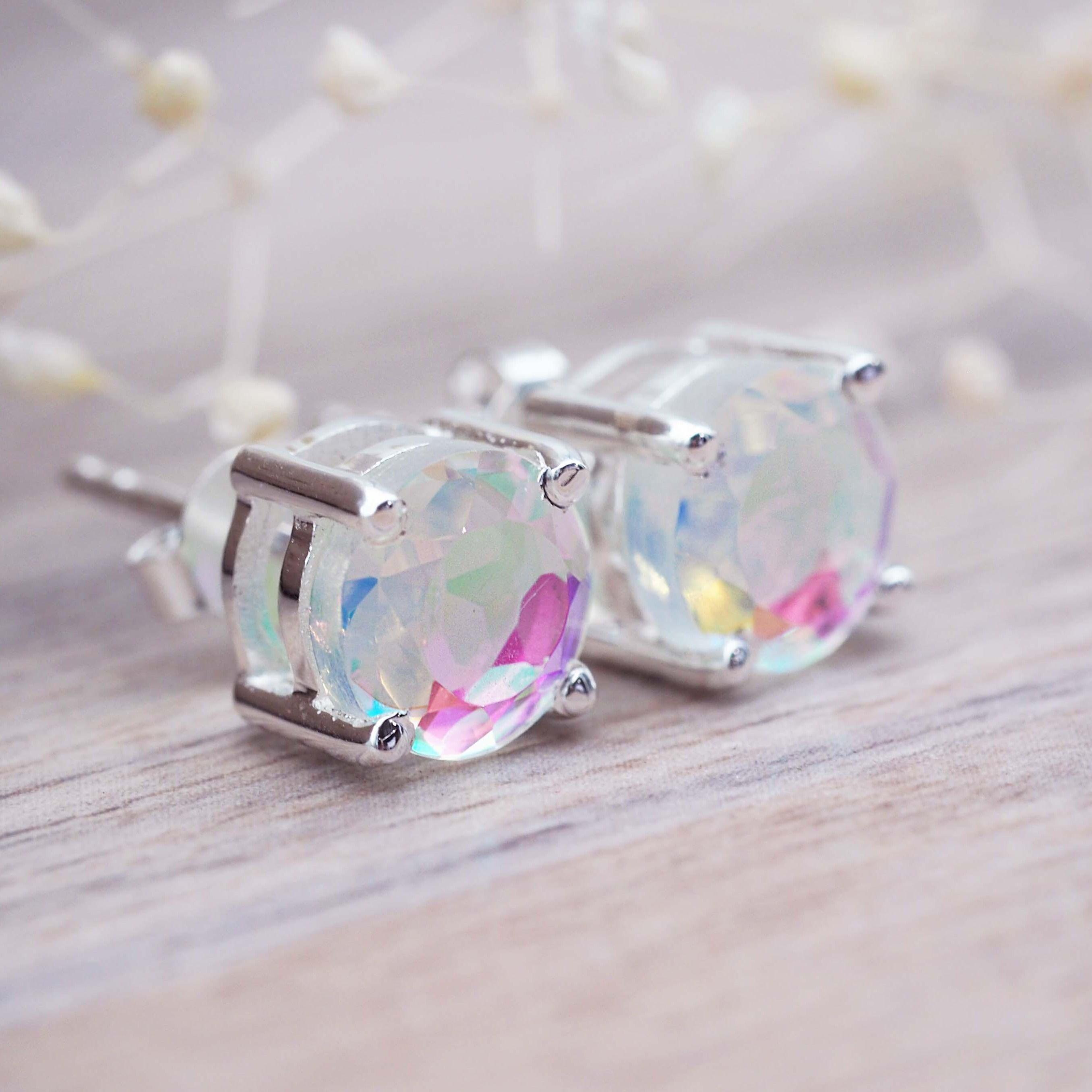 Mystic Rainbow Stud earrings - boho jewelry by Australian jewellery brands indie and harper