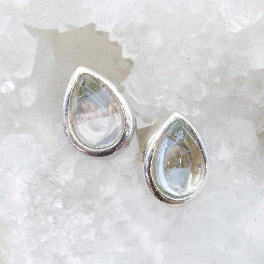 November Birthstone Earrings - Sterling silver and Topaz - womens november birthstone jewellery by indie and harper