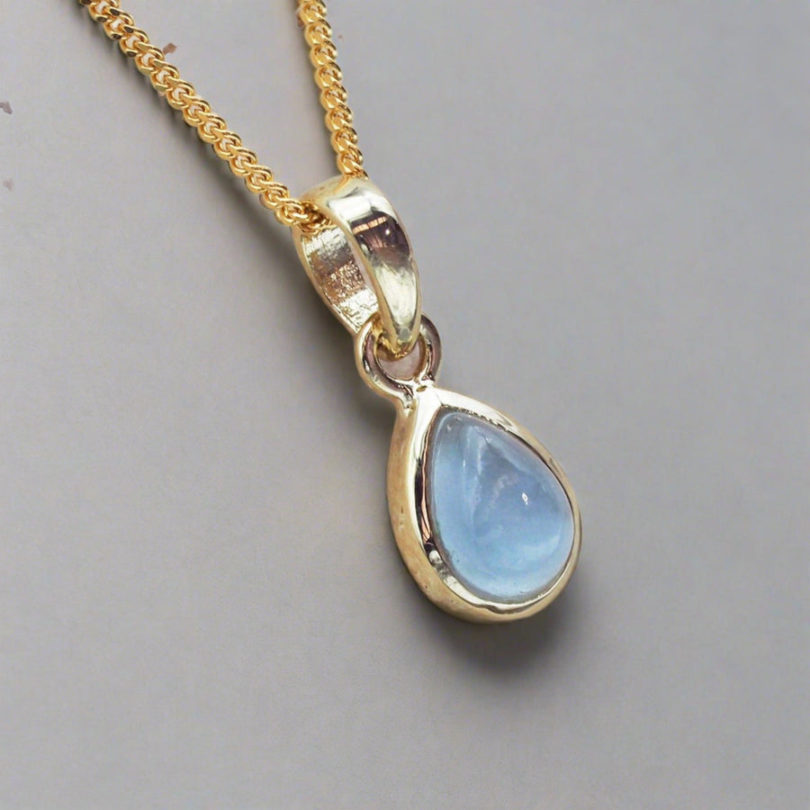 gold november birthstone necklace with topaz gemstone - womens november birthstone jewellery australia