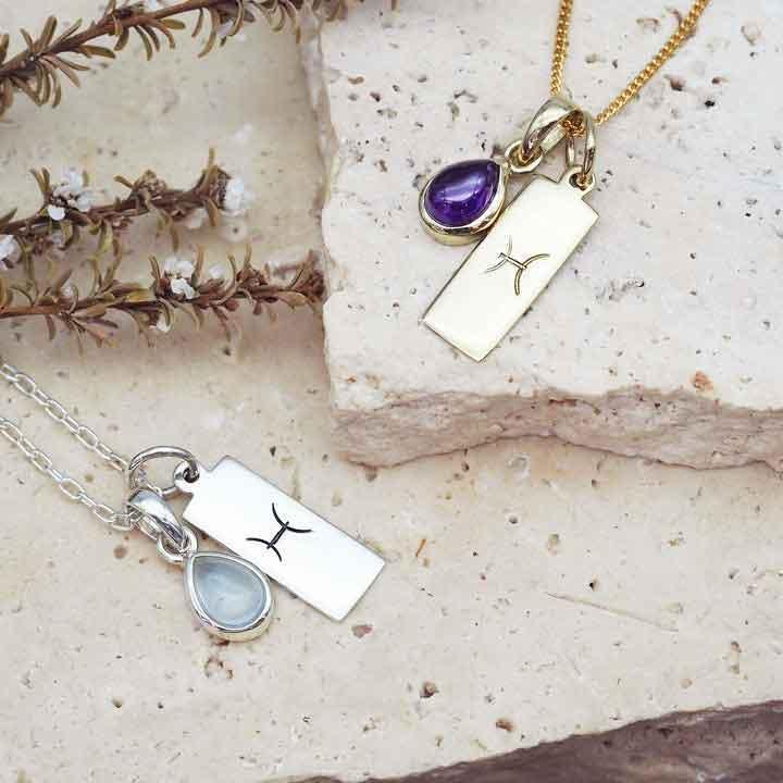 Pisces Pendant Necklace - womens jewellery by indie and harper