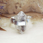 Raw Herkimer Quartz Ring - womens jewellery by indie and harper