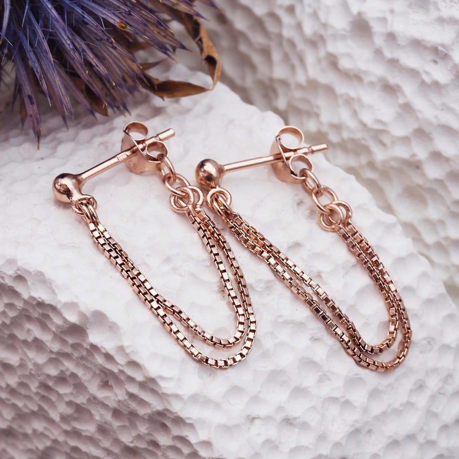 Rose Gold Earrings - womens rose gold jewellery by Australian jewellery brand indie and harper