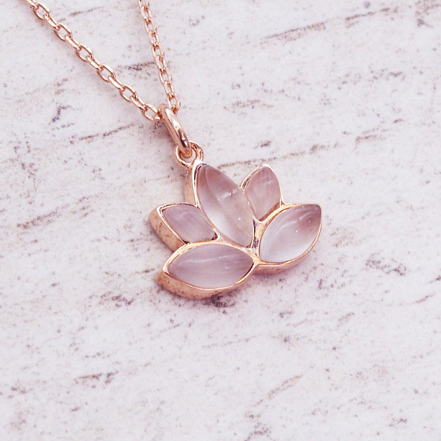 Rose Gold Necklace - womens rose gold jewellery Australia 