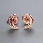 Rose Gold Moon Earrings - womens jewellery by indie and harper