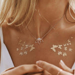 Rose Gold Moonstone Lotus Necklace - womens jewellery by indie and harper