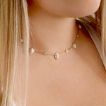 Rose Gold Stardust Opal Necklace - womens jewellery by indie and harper