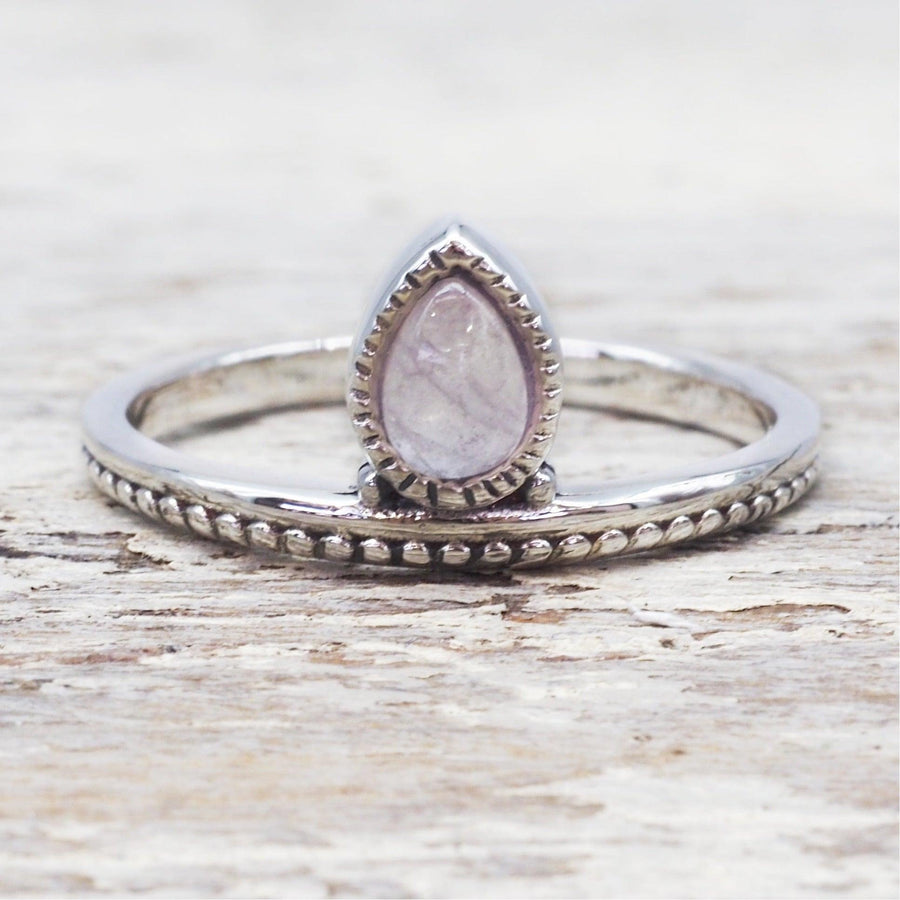 Rose Quartz Ring - womens sterling silver jewellery by indie and harper