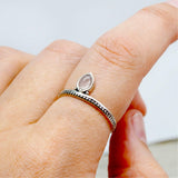 Rose Quartz Petal Ring - womens jewellery by indie and harper