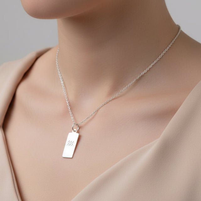 sterling silver Aquarius Necklace - womens Zodiac jewellery by australian jewellery brands indie and harper