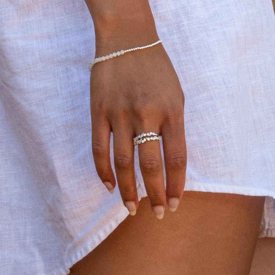 Finger wearing Sterling silver rings - womens sterling silver jewellery - promise rings by Australian jewellery brand
