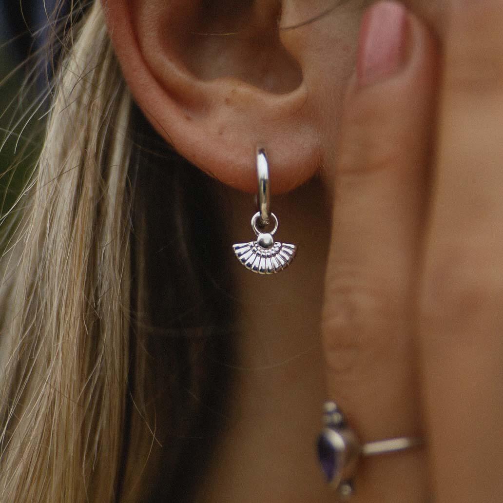 Sterling Silver earrings being worn - womens jewellery by Australian jewellery brands online indie and harper
