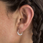 Silver Half Beaded Earrings - womens jewellery by indie and harper