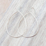 Silver Hammered Drop Earrings - womens jewellery by indie and harper