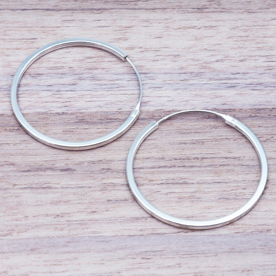 Sterling Silver Hoop Earrings - womens silver earrings - Australian jewellery online