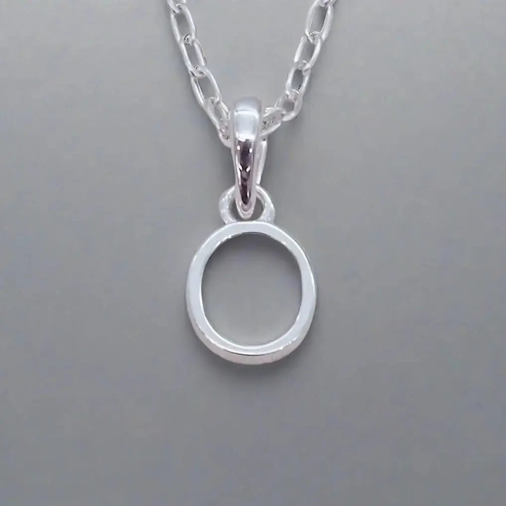 silver initial o necklace - sterling silver initial necklace by indie and harper australia