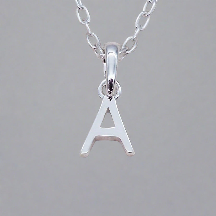 Sterling Silver Initial A Necklace - womens initial jewellery by indie and harper