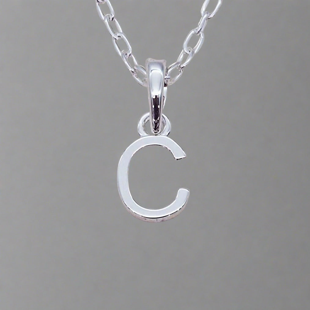 Silver Initial Pendant Necklace - womens jewellery by indie and harper