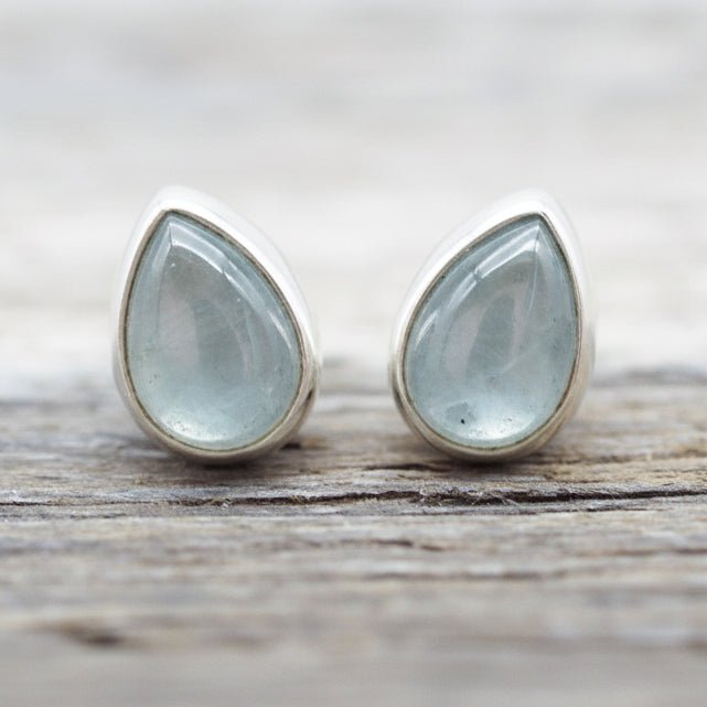 indie and harper sterling silver March Birthstone Aquamarine Earrings