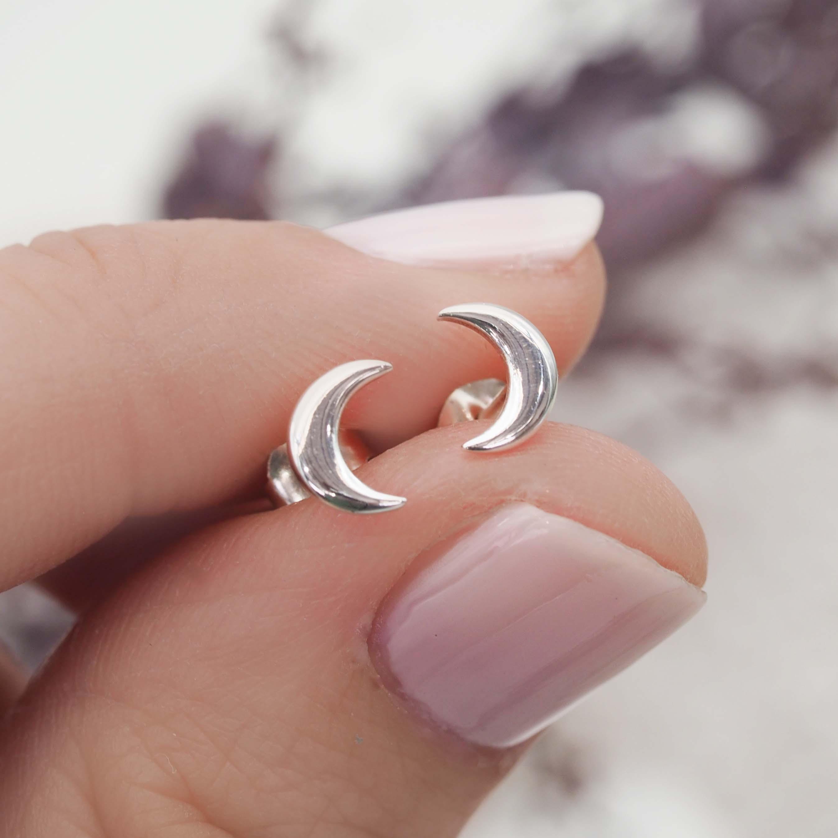 Silver Moon Earrings - womens jewellery by indie and harper