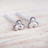 Silver Triad Studs - womens jewellery by indie and harper