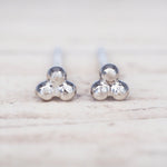 Silver Triad Studs - womens jewellery by indie and harper