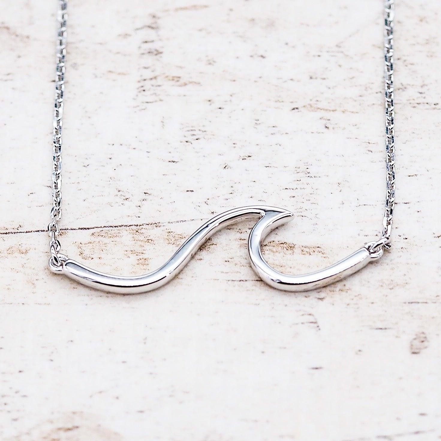 Silver Wave Necklace - womens jewellery by indie and harper
