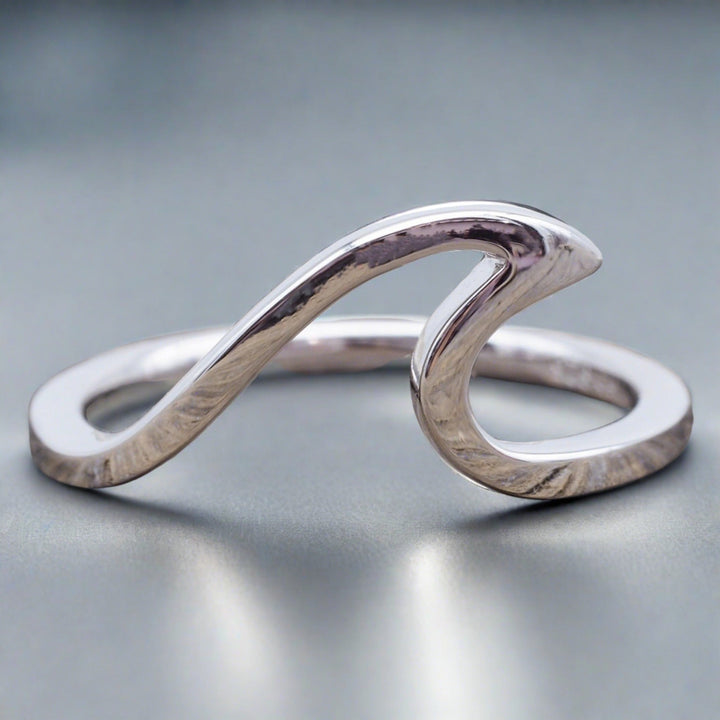 Sterling Silver Wave Ring - womens sterling silver jewellery Australia 