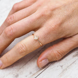 Solid 9k Gold Herkimer Quartz Diamond Ring - womens jewellery by indie and harper