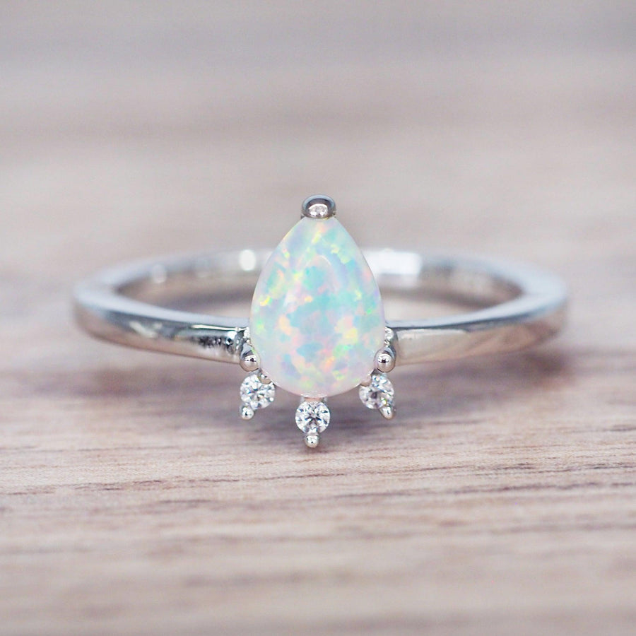 sterling silver Opal Ring - womens opal jewellery by indie and harper