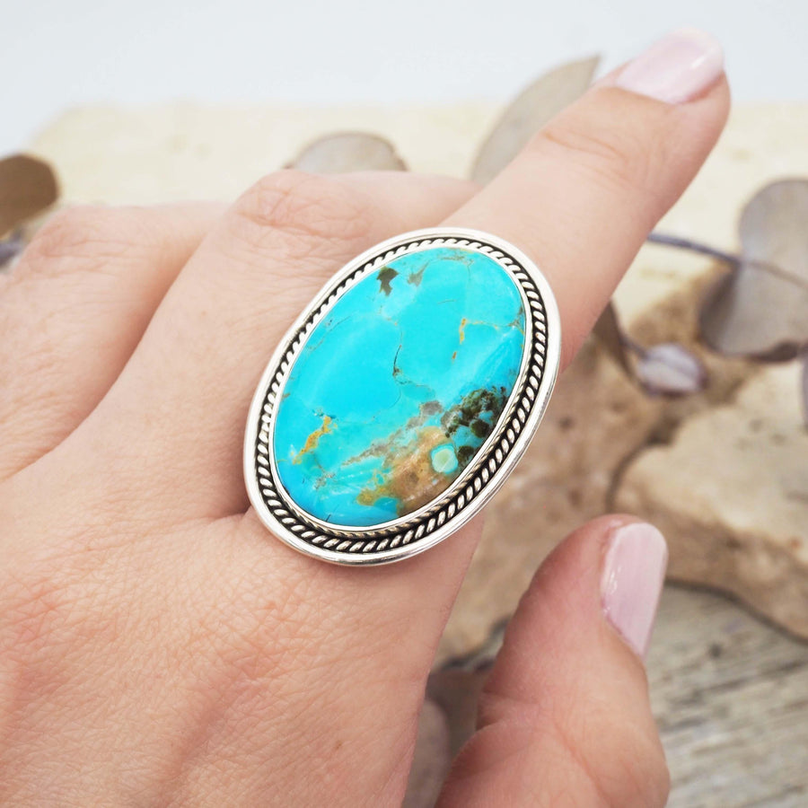 Statement Turquoise Ring - womens turquoise jewellery - Australian jewellery brand