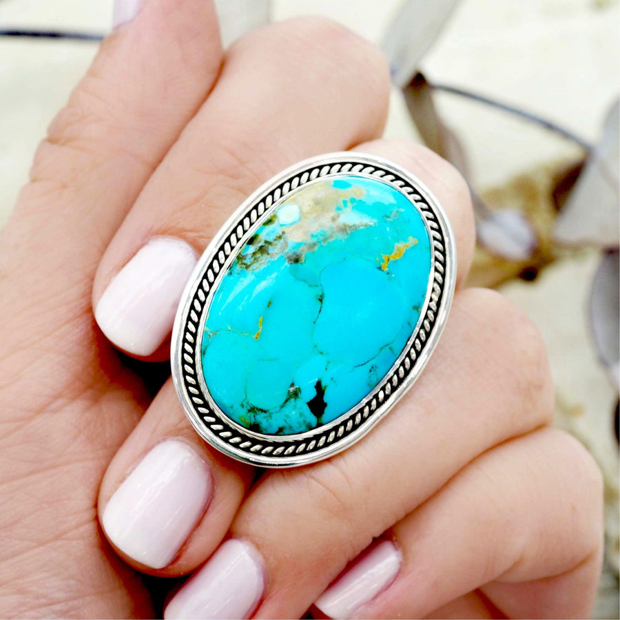 Statement Turquoise Ring - womens turquoise jewellery - Australian jewellery brand