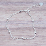 Sterling Silver Bracelet on a piece of wood - womens jewellery by Australian jewellery brands online indie and harper