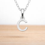 925 sterling silver initial B necklace on a fine chain