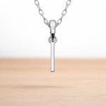 925 sterling silver initial I necklace on a fine chain