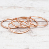 Thin Rose Gold Stacker Ring - womens jewellery by indie and harper