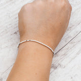 Thin Silver Cord Bracelet - womens jewellery by indie and harper
